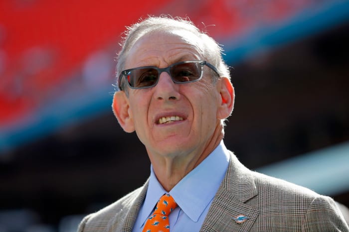 A closeup of Miami Hurricanes owner Stephen Ross.