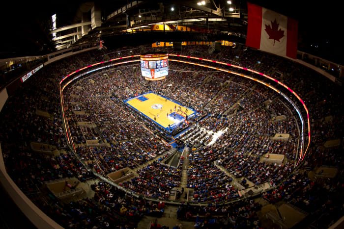 A general view of the Philadelphia 76ers arena.