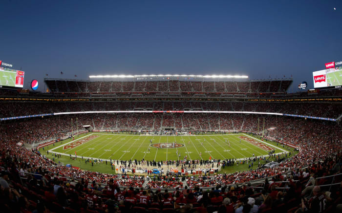 A general view of the San Francisco 49ers stadium.