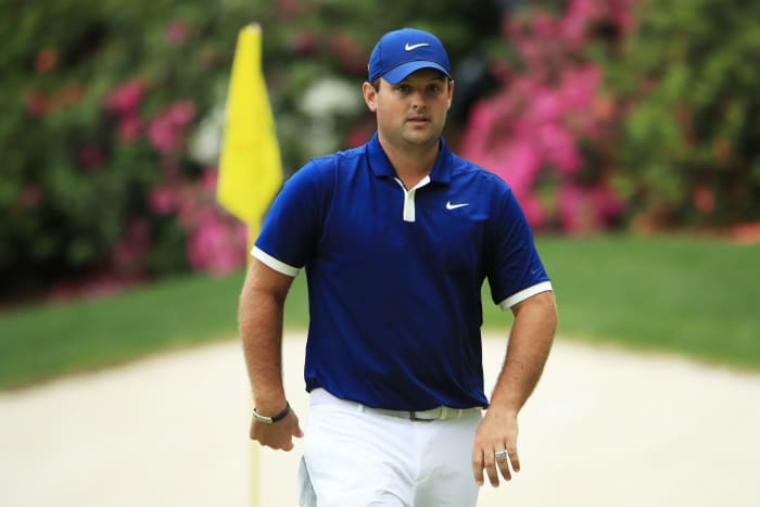 Patrick Reed walking on the green during The Masters.