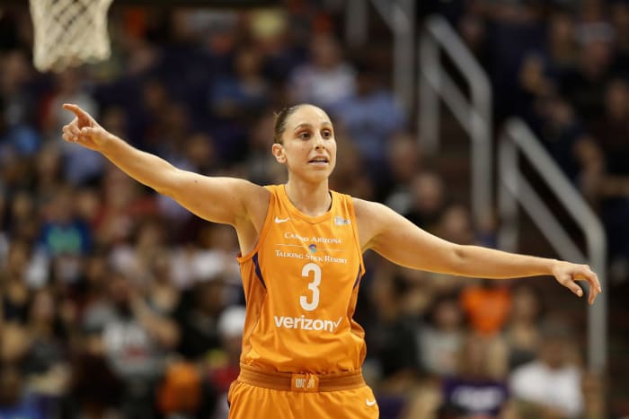 Diana Taurasi during a WNBA game.