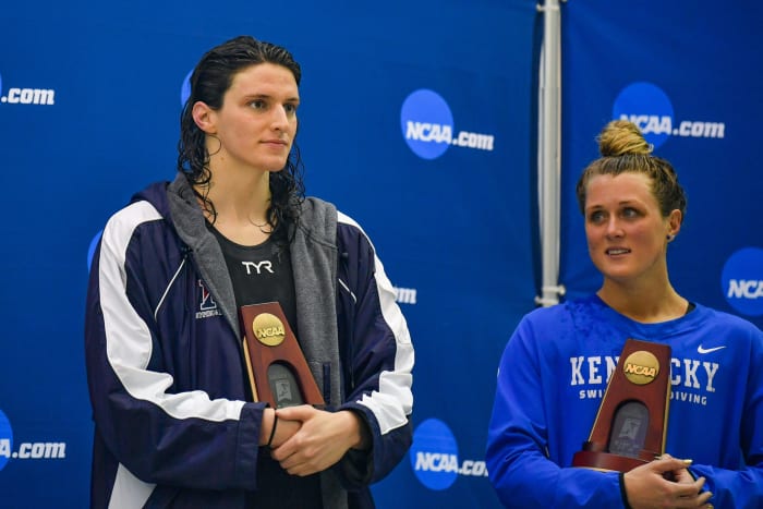 Lia Thomas in the NCAA championships.