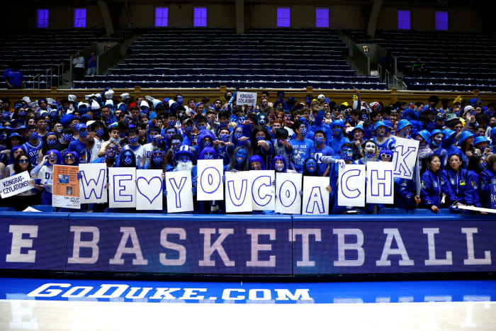 Duke Blue Devils fans on Saturday