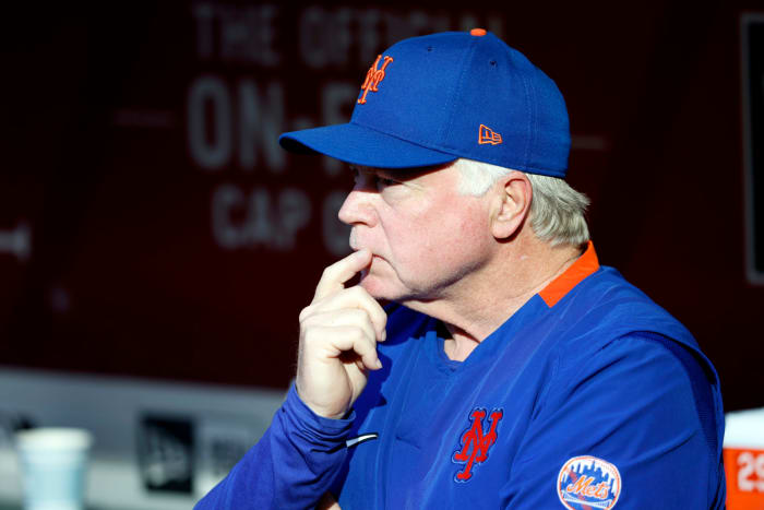 Buck Showalter in the dugout.