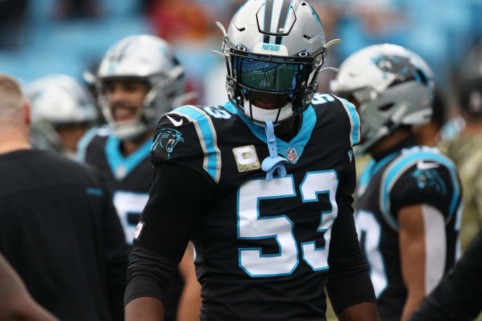 Carolina Panthers pass rusher Brian Burns.