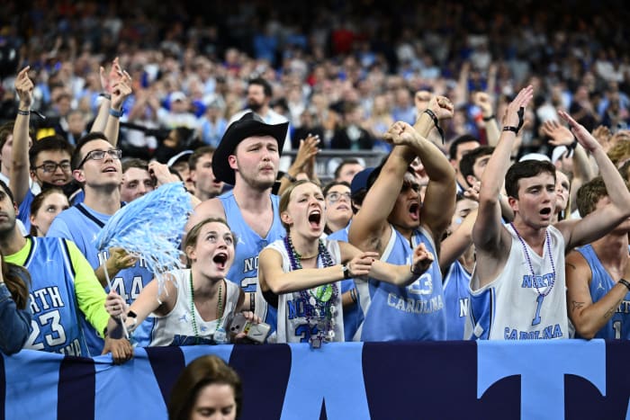 UNC fans after the final four.