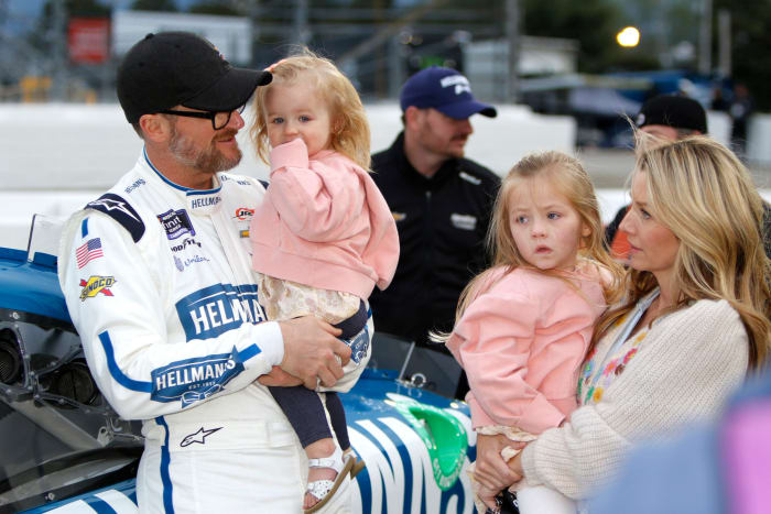 Dale Earnhardt Jr. and his wife.
