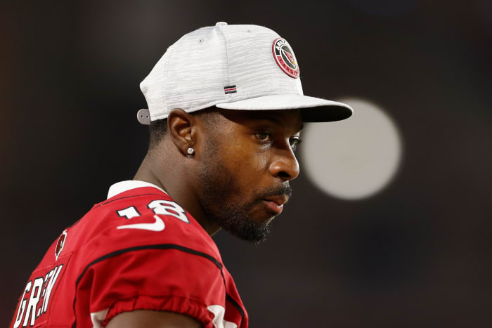 AJ Green on the sidelines for the Cardinals.