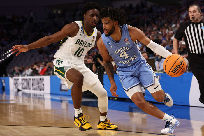 RJ Davis of North Carolina with the ball.