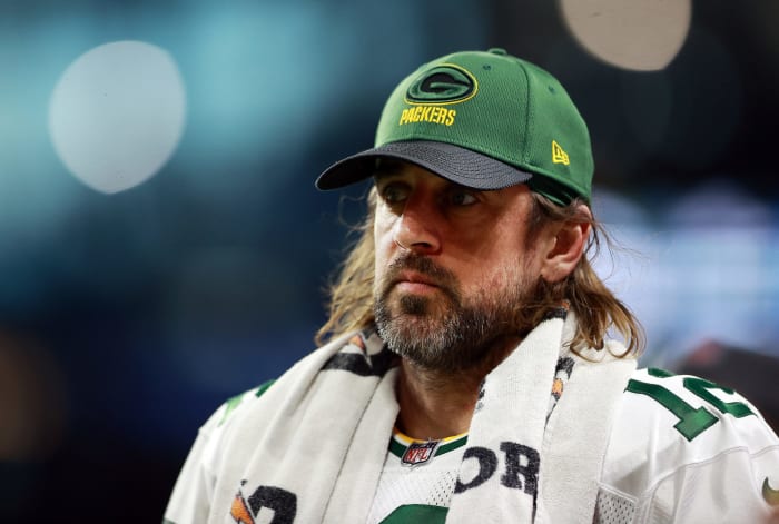Packers quarterback Aaron Rodgers on Sunday.