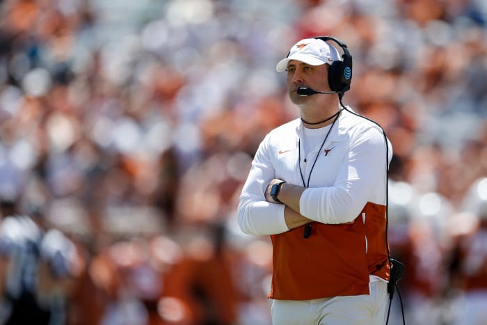 Steve Sarkeesian at the Texas Spring Game.