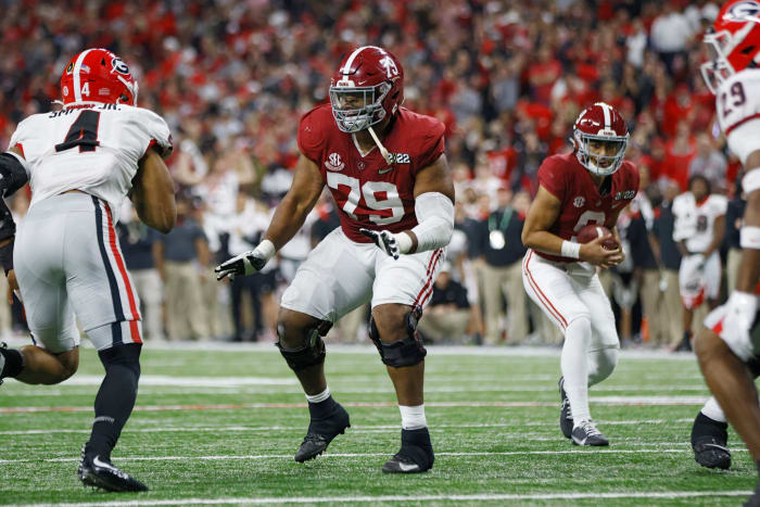 Chris Owens of Alabama blocking.