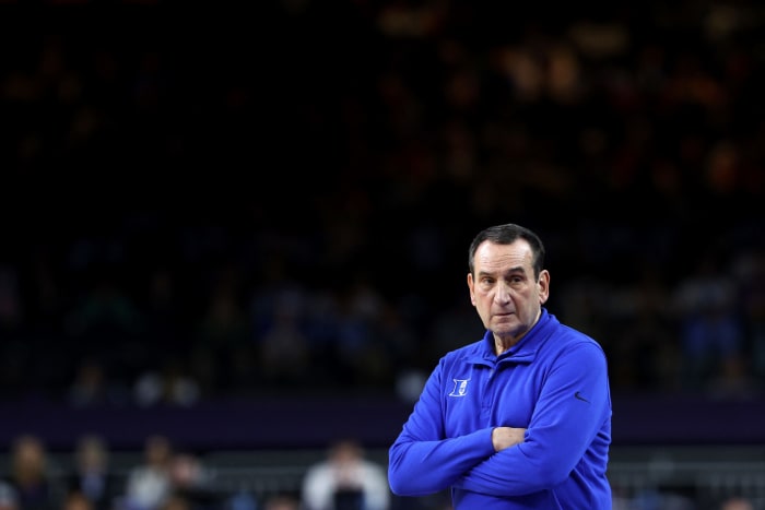 Duke head coach Mike Krzyewski at the Final Four.