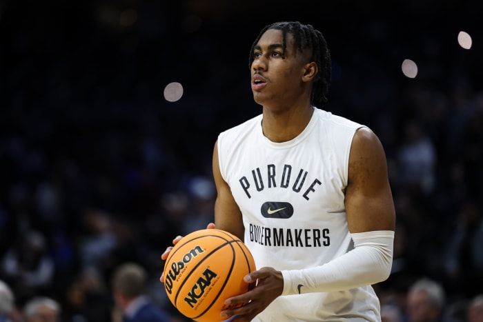 Jaden Ivey of Purdue on the court.