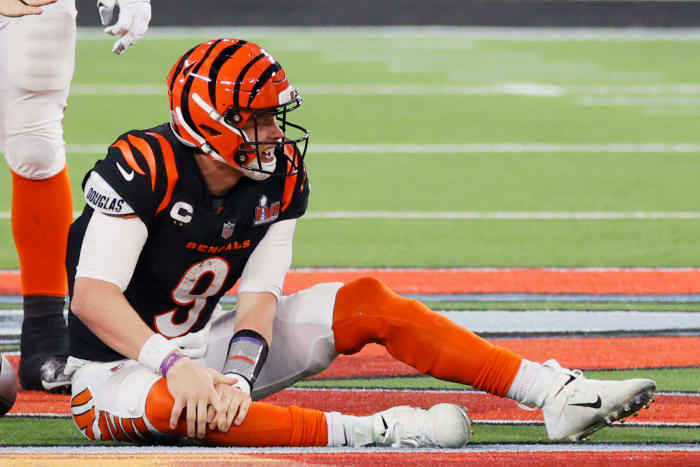 Joe Burrow on the turf.