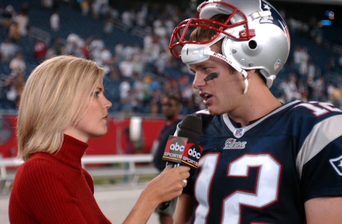 Melissa Stark on the sideline