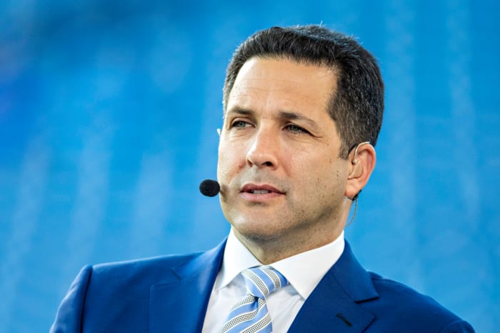 Adam Schefter on the field.