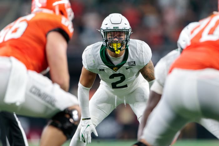 Terrel Bernard on the field for Baylor.