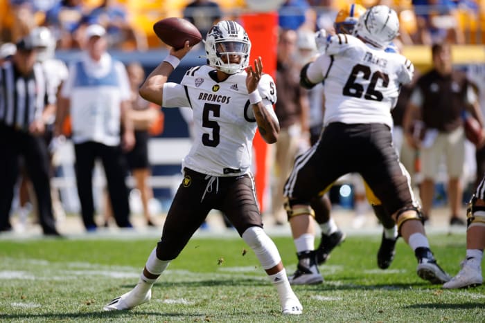Western Michigan quarterback Kaleb Eleby.