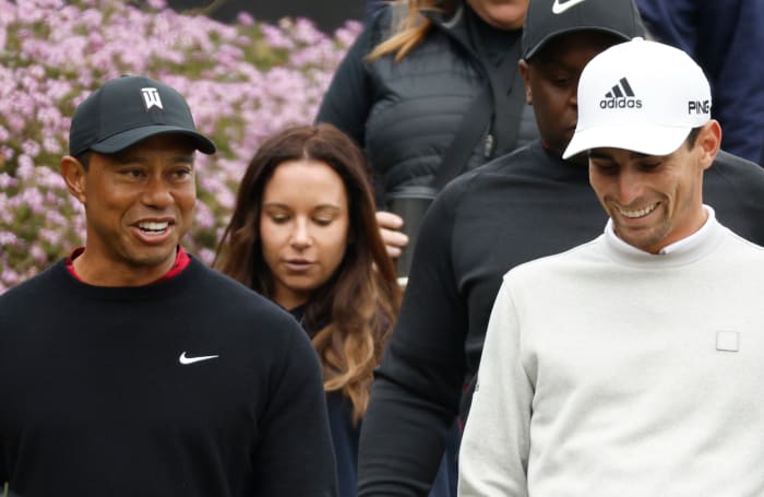Tiger Woods and his girlfriend at the Genesis Invitational.
