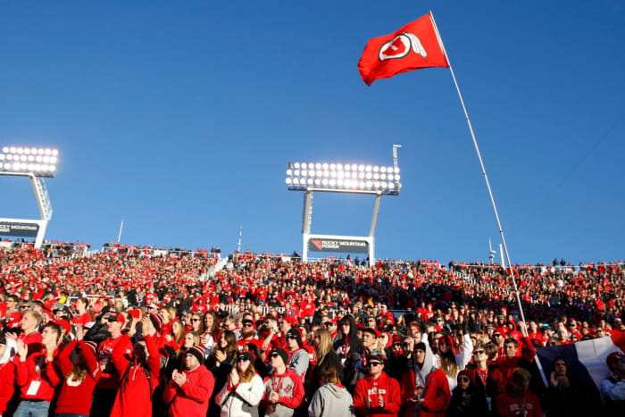 Utah Football fans during a home game.