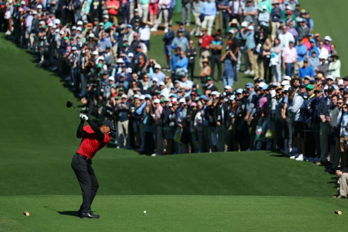 Tiger Woods in the final round of The Masters in 2022