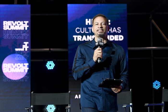 ATLANTA, GEORGIA - SEPTEMBER 13: Chris Broussard speaks onstage during day 2 of REVOLT Summit x AT&T Summit on September 13, 2019 in Atlanta, Georgia. (Photo by Paras Griffin/Getty Images for Revolt)
