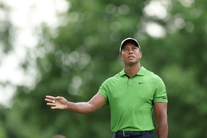Tiger Woods lors du deuxième tour du championnat PGA.