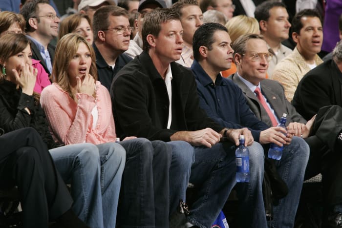 Former Dallas Cowboys quarterback Troy Aikman and his former wife, Rhonda.