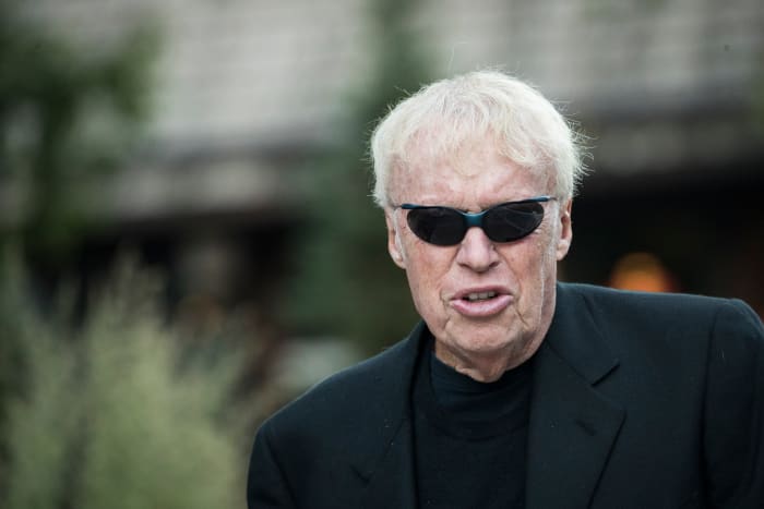 A headshot of Nike's Phil Knight.