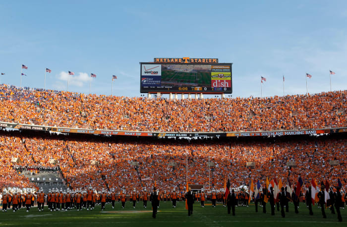 a field view of tennessee's neyland stadium