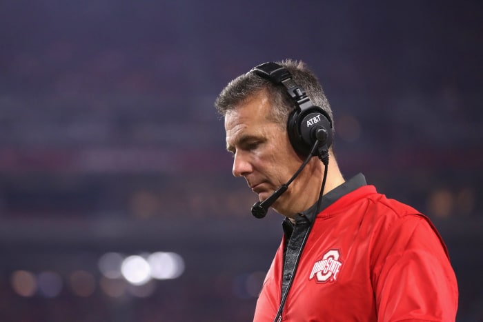 Urban Meyer on the sideline of Ohio State's Fiesta Bowl vs. USC