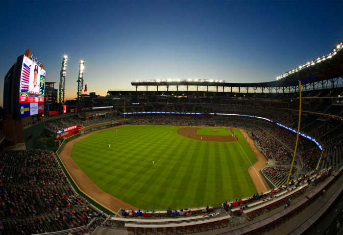 A general view of the Atlanta Braves stadium before an MLB game.