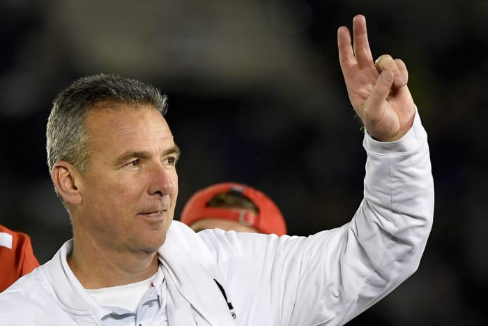 Urban Meyer after Ohio State football wins the Rose Bowl.