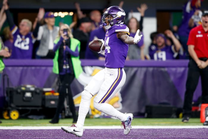 Stefon Diggs celebrating a touchdown.