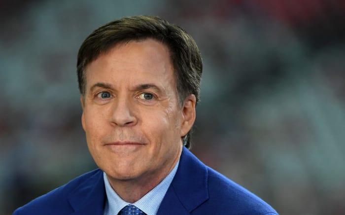 A closeup of Bob Costas.