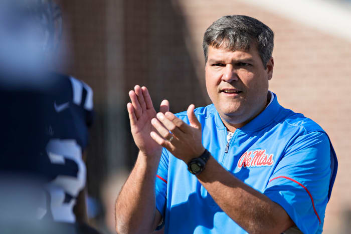 Ole Miss football coach Matt Luke.