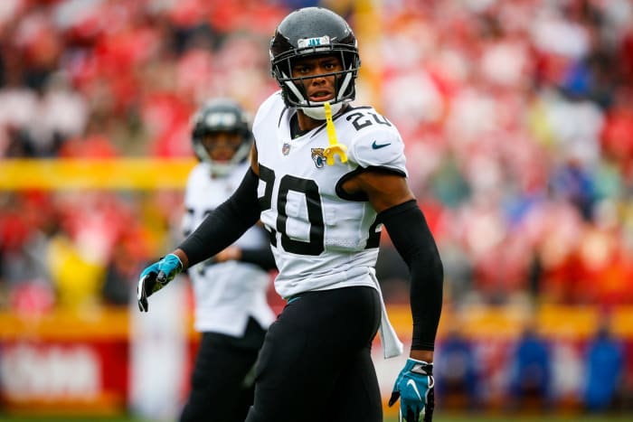 Jalen Ramsey plays for the Jacksonville Jaguars.