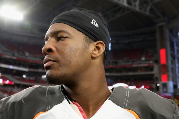 Jameis Winston during a game against the Cardinals.
