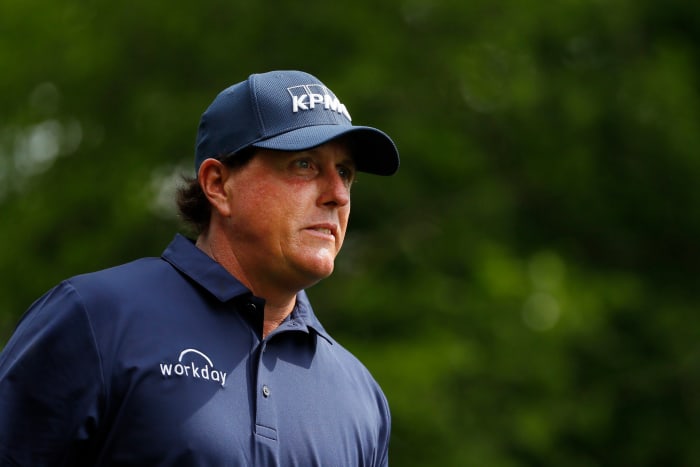 phil mickelson during the third round at the masters