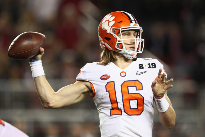 clemson quarterback trevor lawrence during the national title game