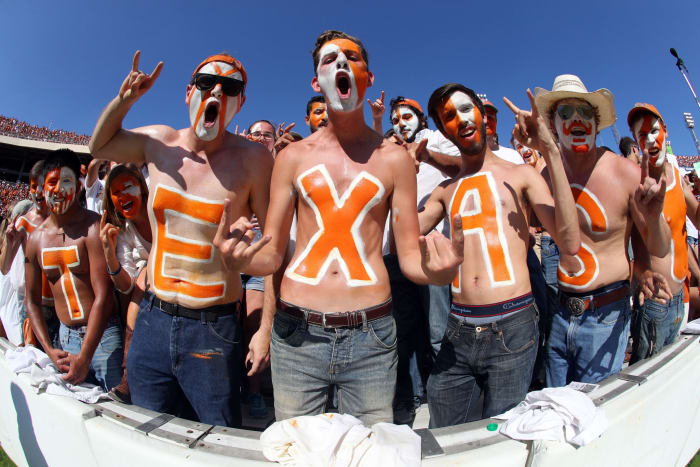 Texas Longhorns football fans.