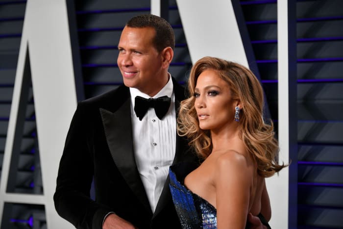 alex rodriguez and jennifer lopez at an event