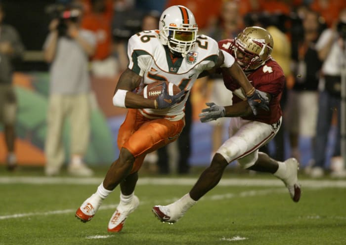 Miami running back Clinton Portis against Florida State.
