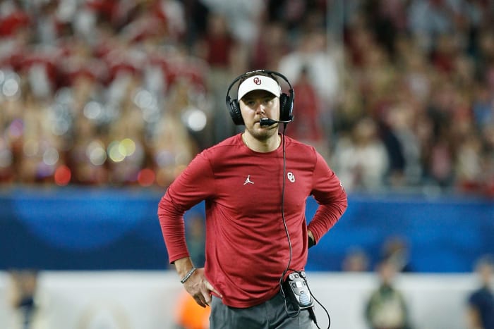 oklahoma head coach lincoln riley at the orange bowl