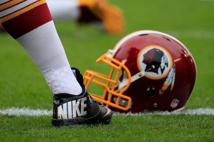 A Washington Redskins helmet.
