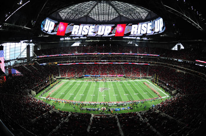 A general view of the Falcons stadium.