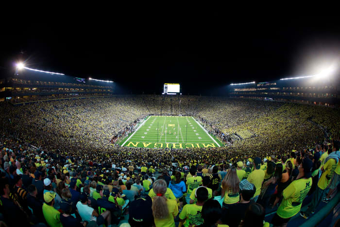 A general view of Michigan's football stadium.