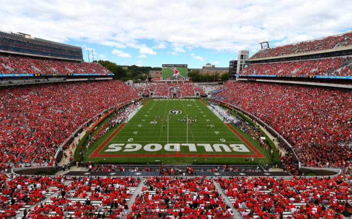A general view of Georgia's football stadium.