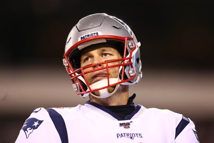 Tom Brady in the first half of Sunday's game against Philadelphia.